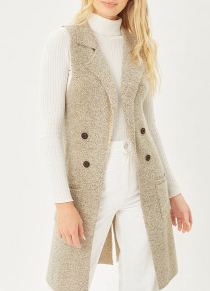 Sleeveless Cardigan Vest